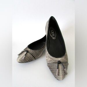 Tod’s Pony-style Calfskin Ballet Flats Made Italy